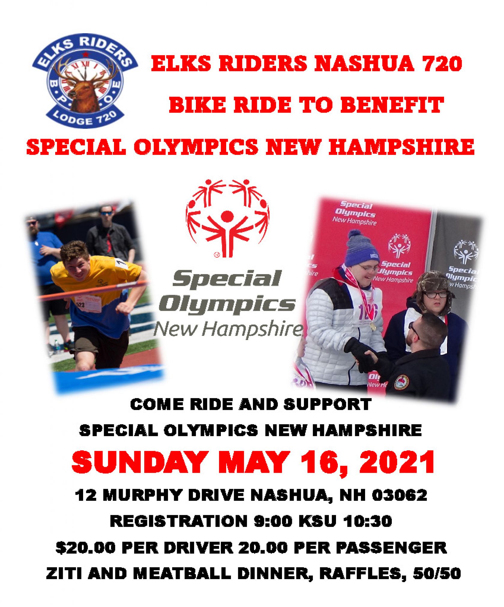 Elk Riders Nashua 720 Bike Ride Special Olympics New Hampshire