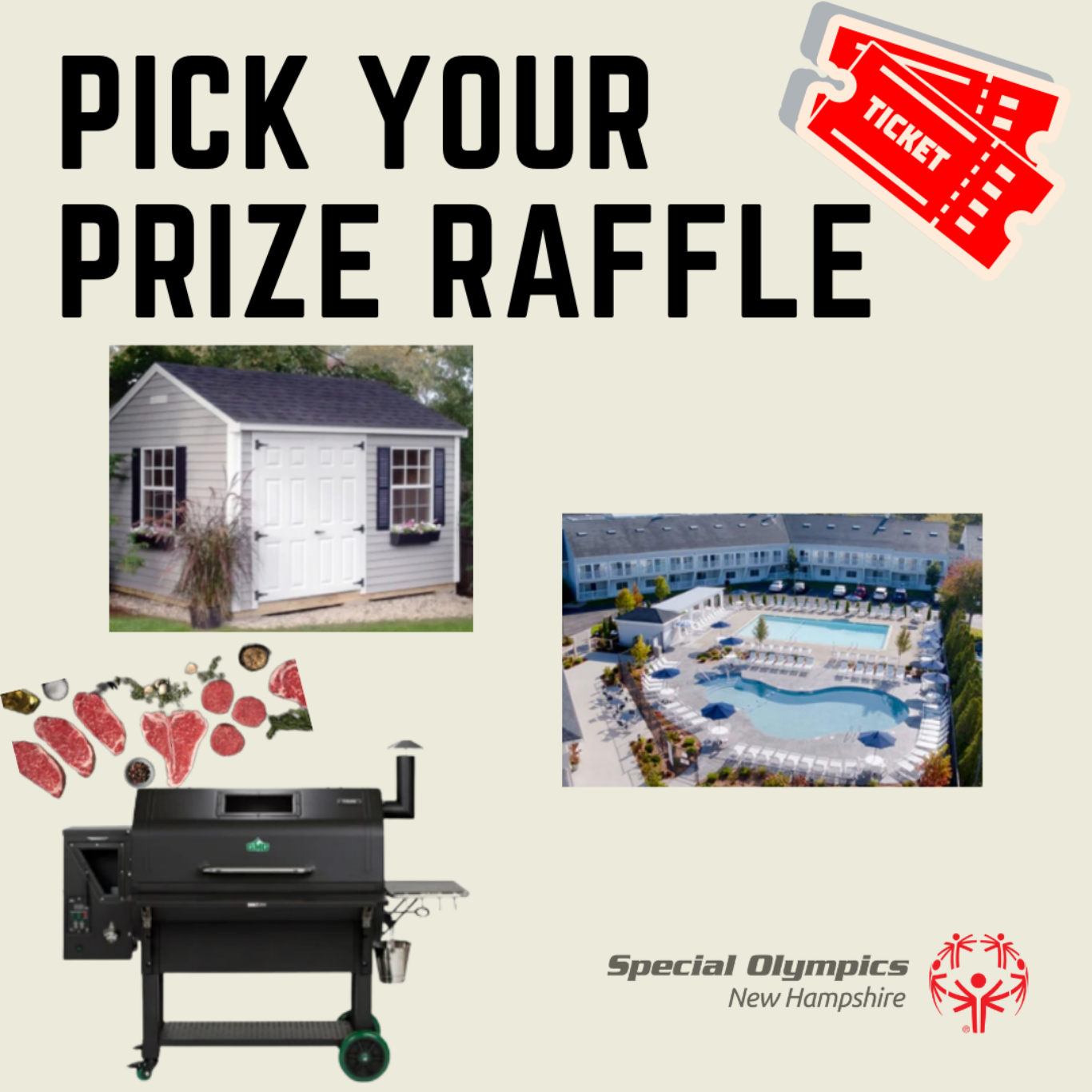 Pick Your Prize Raffle Drawing Special Olympics New Hampshire